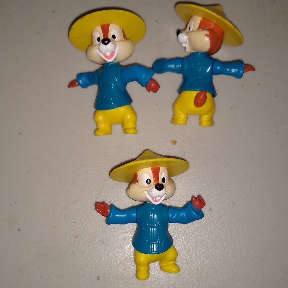 Chipmunk figurines x 3 used